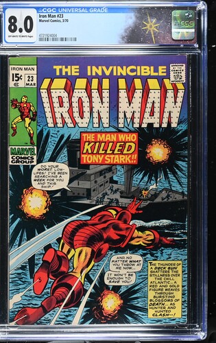 Iron Man #23 CGC 8.0 "The Man Who Killed Tony Stark!" (Marvel Comics, 1970) Off-white to white pages