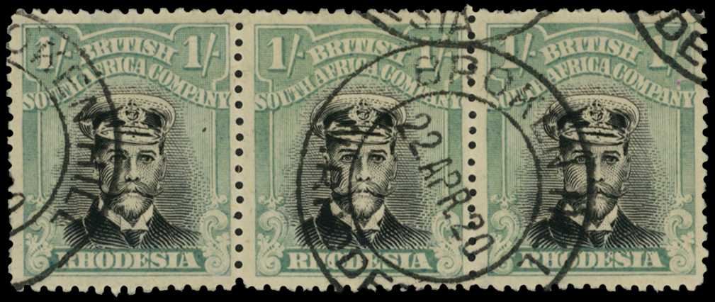 1918-21 1/- Head Die IIIB, perf 14, toned...