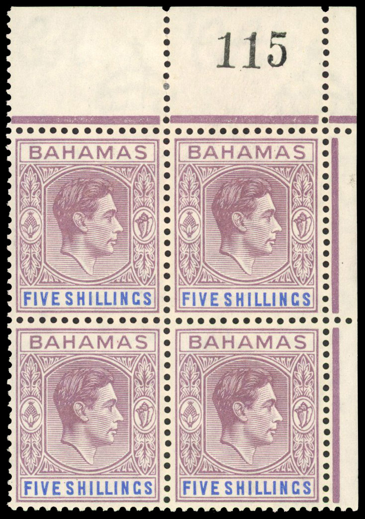 Bahamas SG 156 block mint