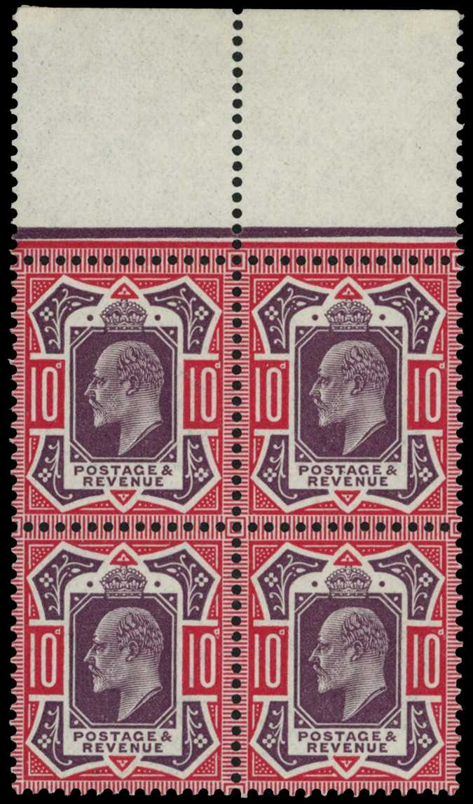 1906 10d slate-purple and carmine, top...