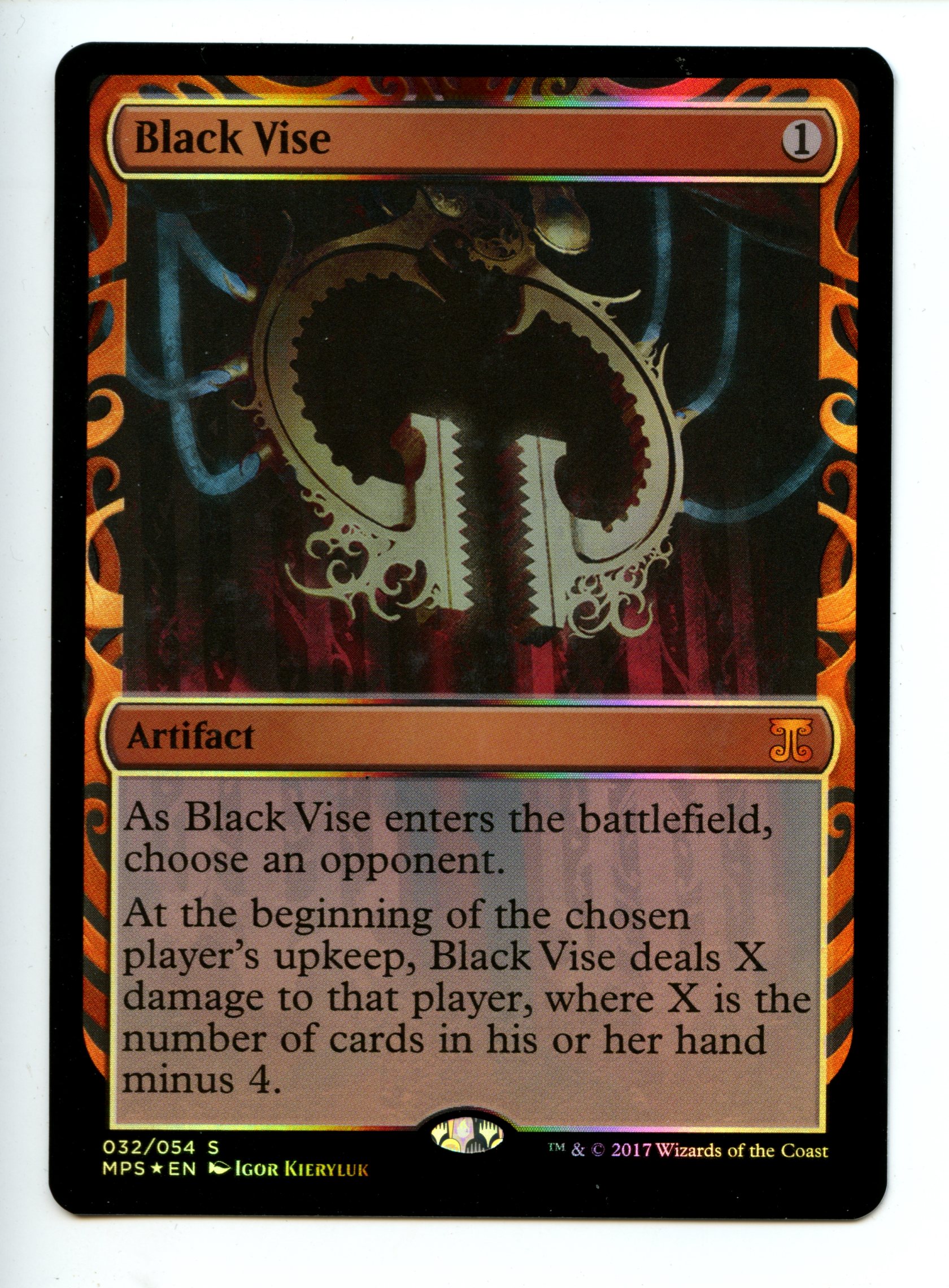 Magic the Gathering - Black Vise  - Kaladesh Inventions - Near Mint 