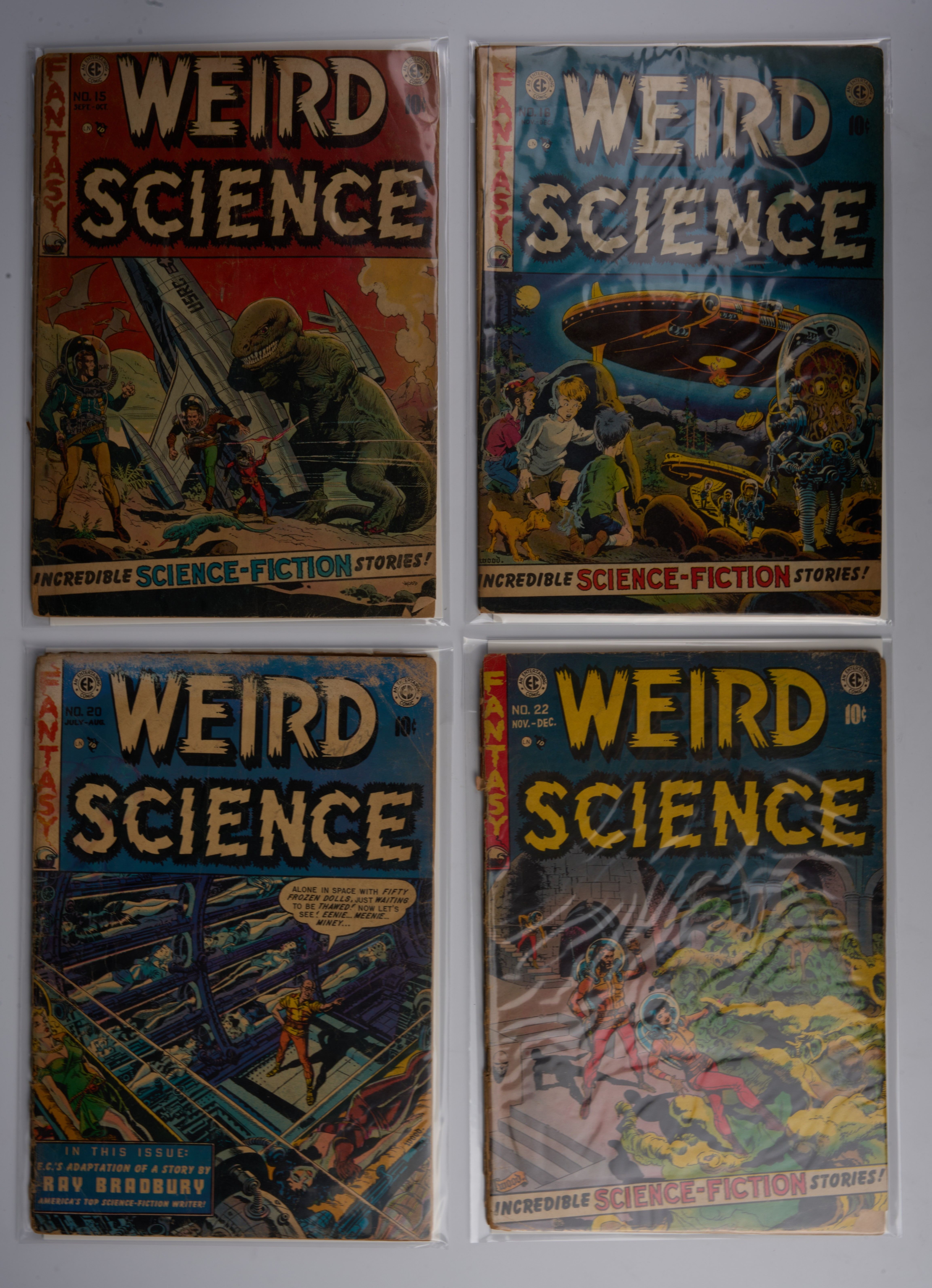 Weird Science #15, #16, #20 & #22 (EC Comics, 1952-53) Total 4