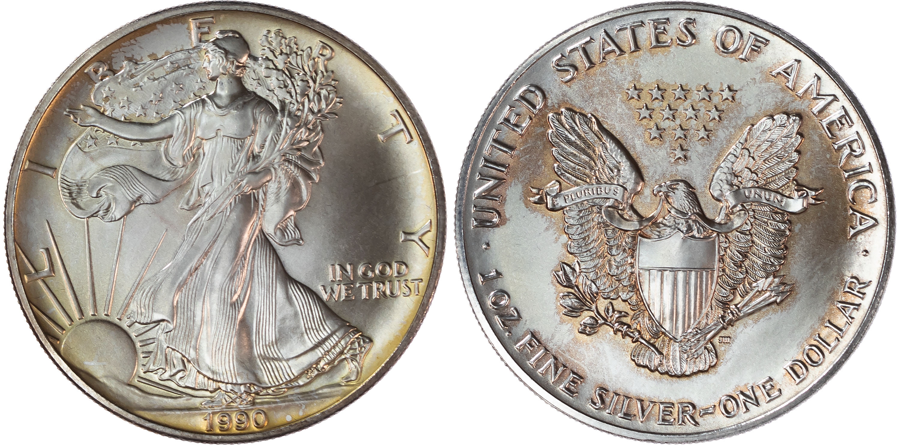 USA, silver Eagle Dollar, 1990, Philadelphia