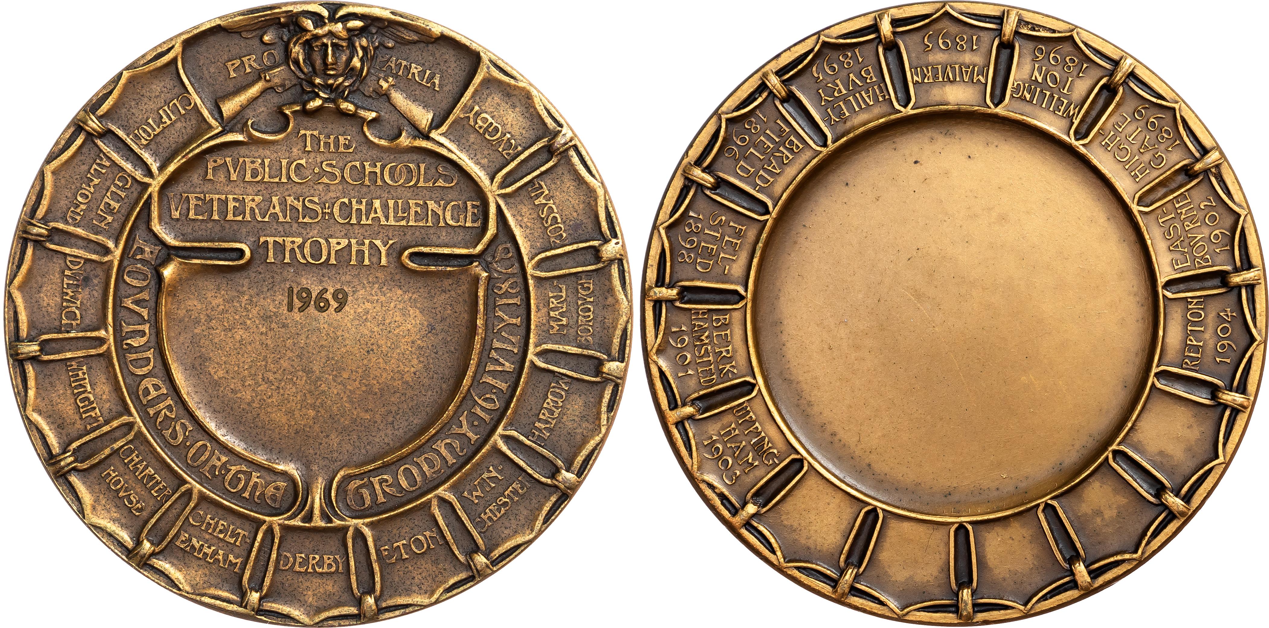 India & GB Æ Medallion lot of 2. 1886 & 1969. 