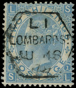 1867 2s milky blue Pl.1.