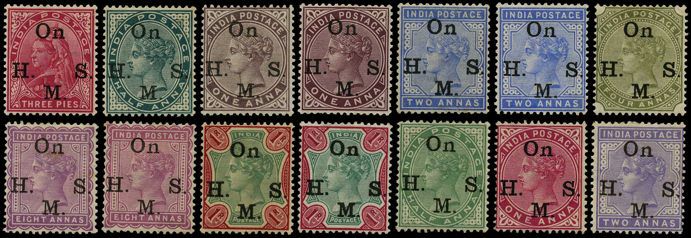 OFFICIAL: 1883-1900 mint selection of values...