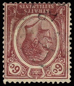 1912-23 6c deep claret, wmk MCA, variety wmk...