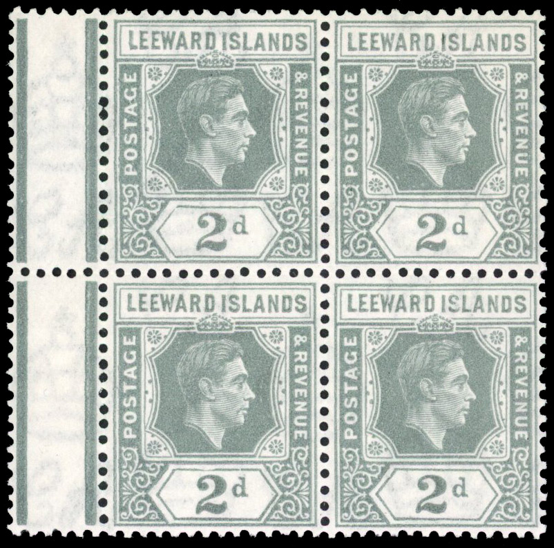 Leeward Islands SG 103a var block mint