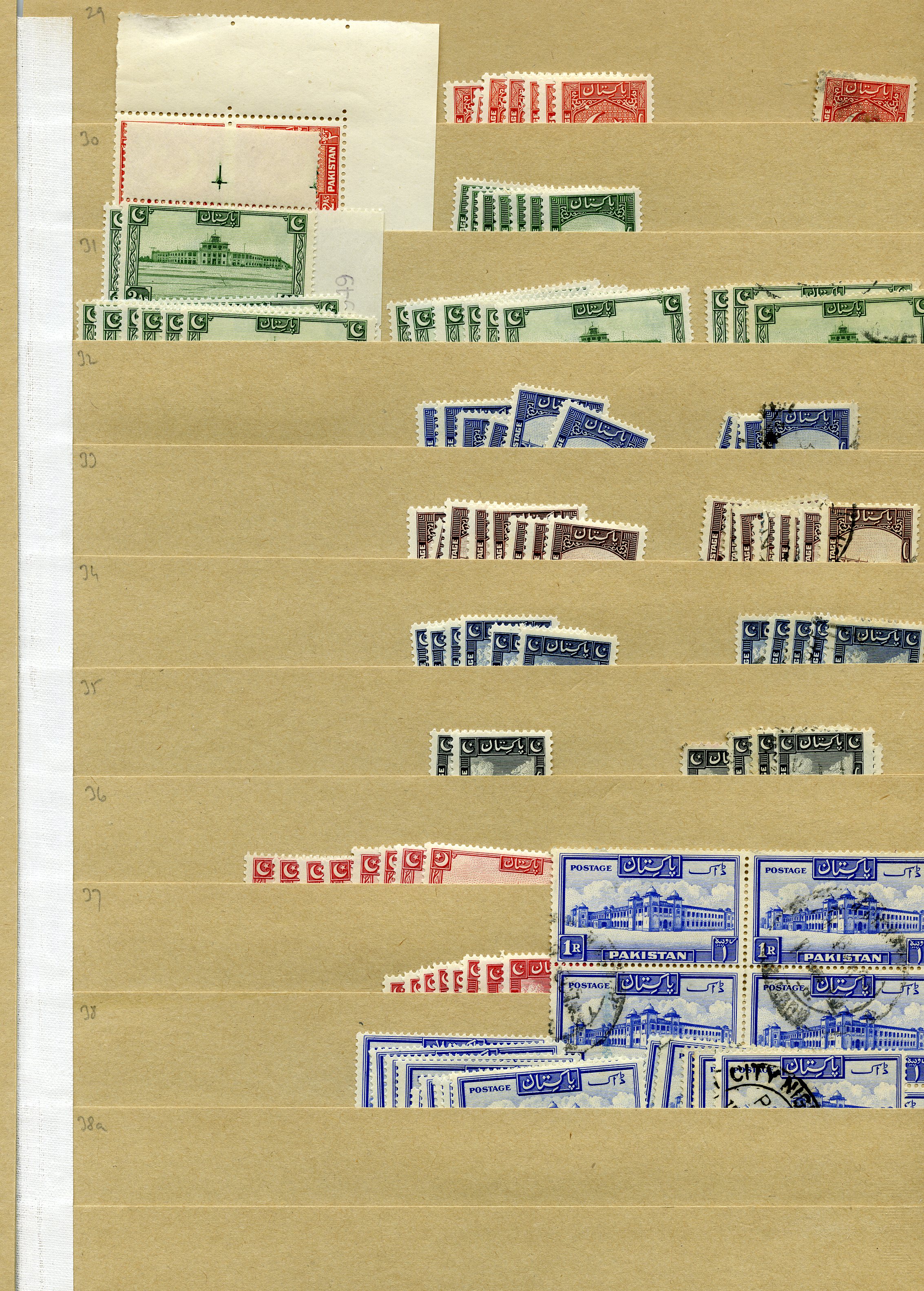 1937-52 KG VI stock on manila stocksheets,...