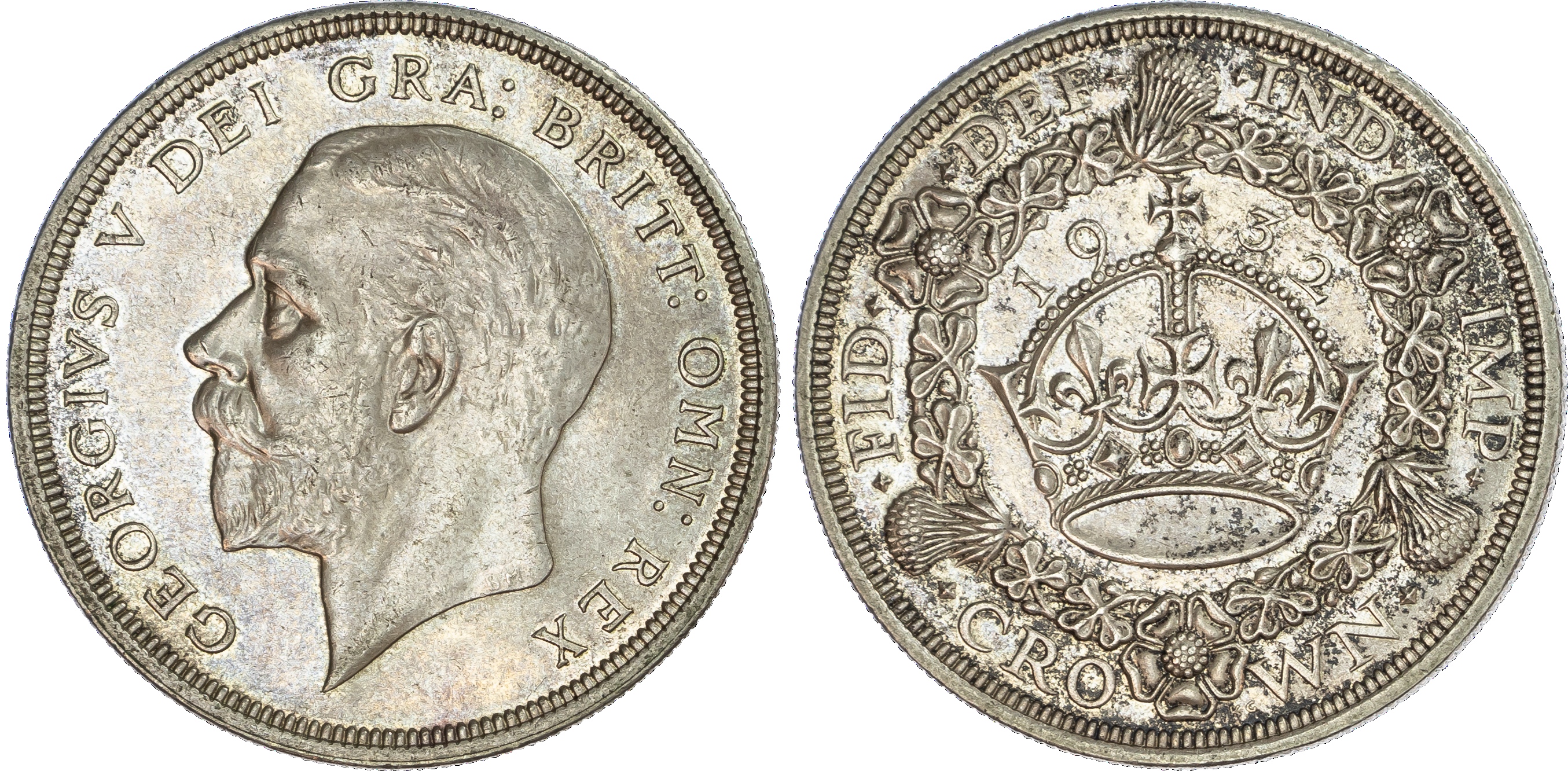 George V (1910‑36), Crown, 1932, wreath type.