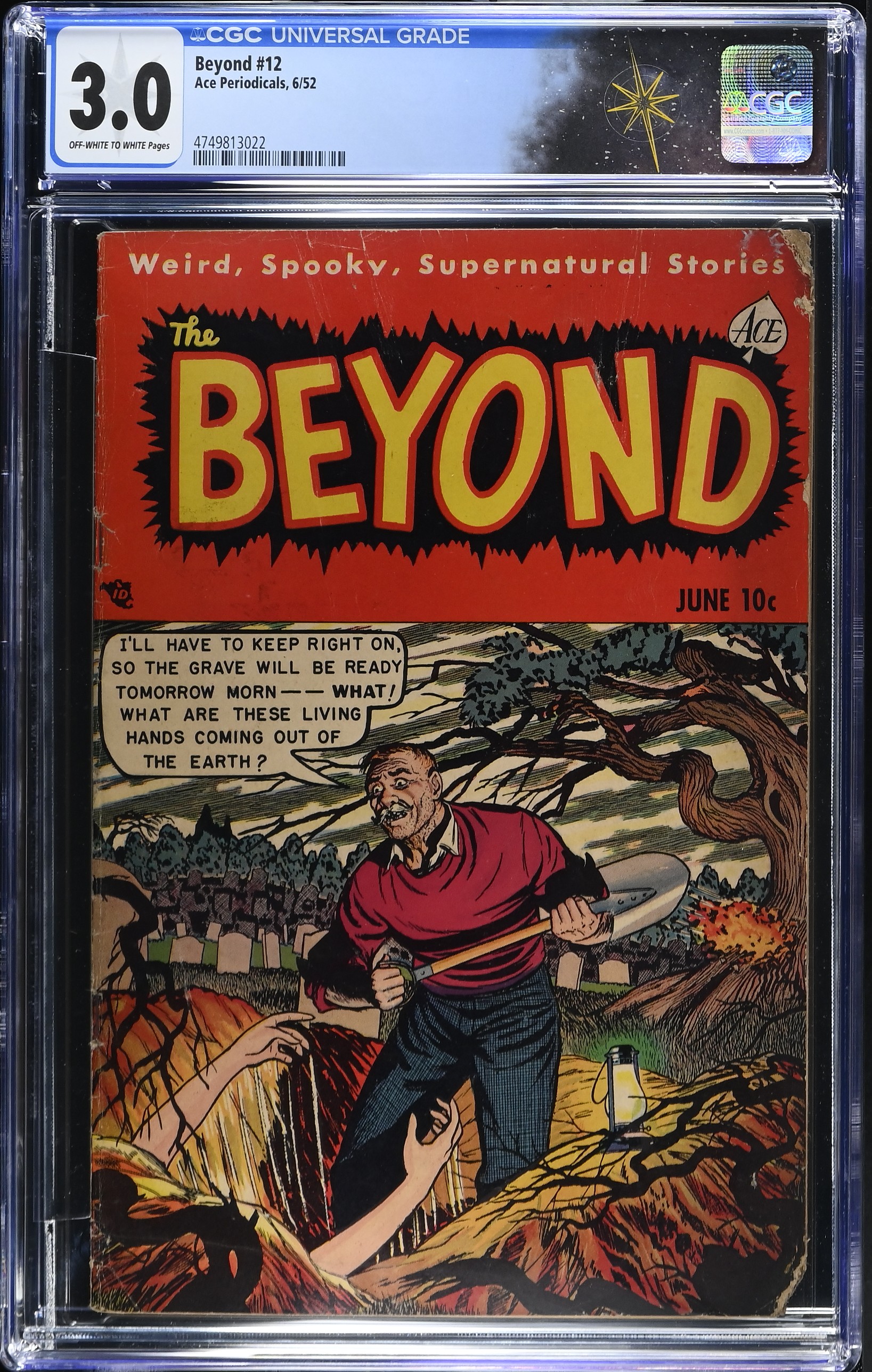 Beyond #12 CGC 3.0 Lou Cameron and Richard Case Art (Ace Periodicals, 1952) Off-White to White Pages
