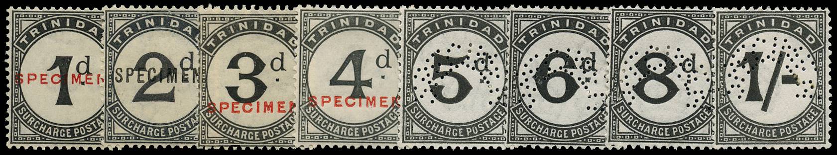 Trinidad & Tobago SGD18s/25s Postage Due Specimen set