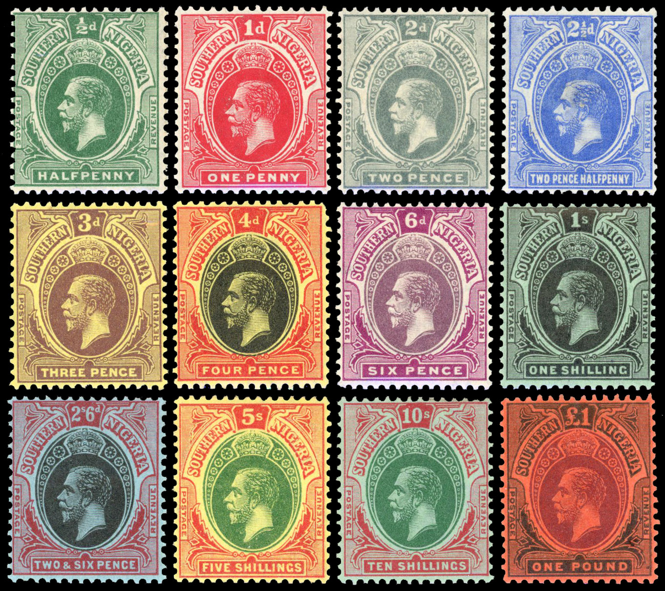 Southern Nigeria 1912 set of 12