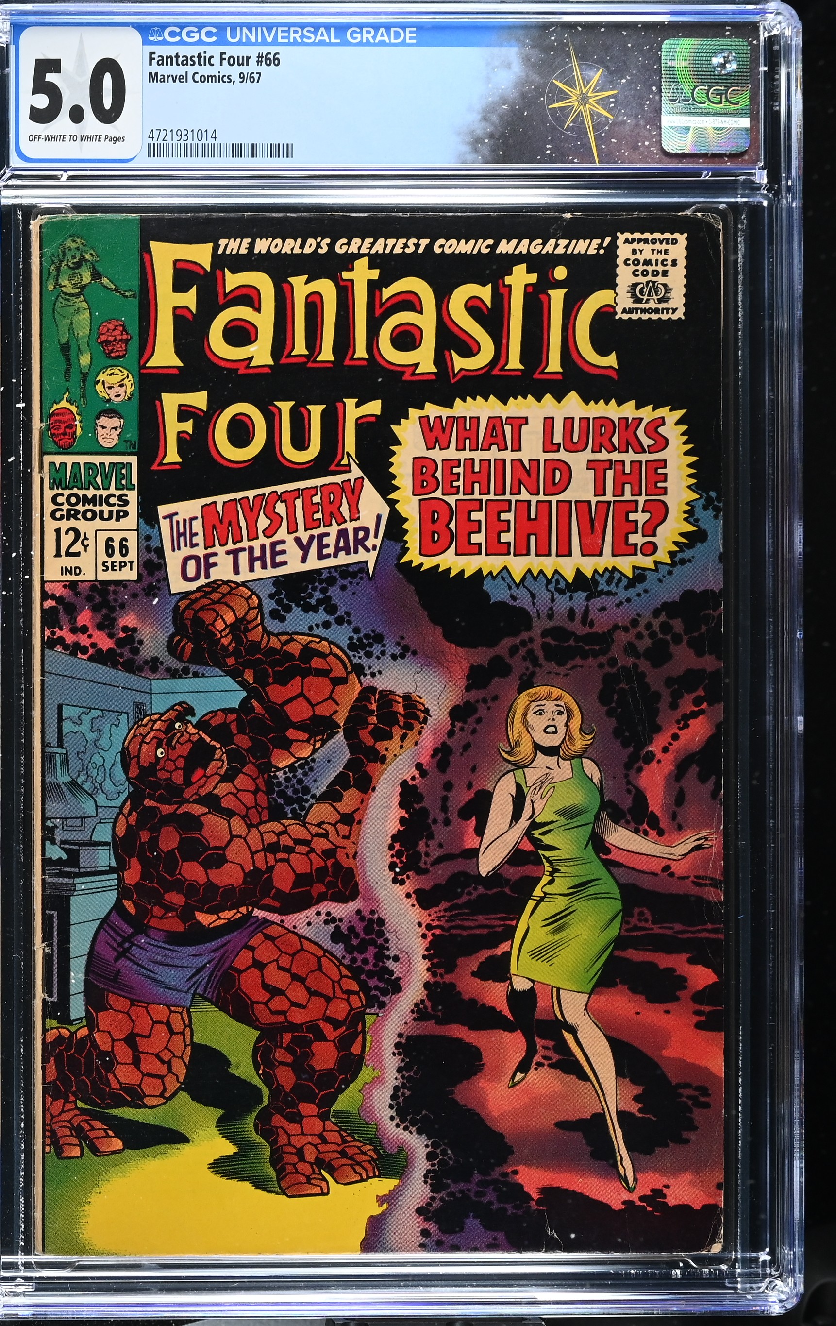 Fantastic Four #66 CGC 5.0 Part of the Origin of HIM (Later Warlock) (Marvel Comics, 1967) Off-White to White Pages