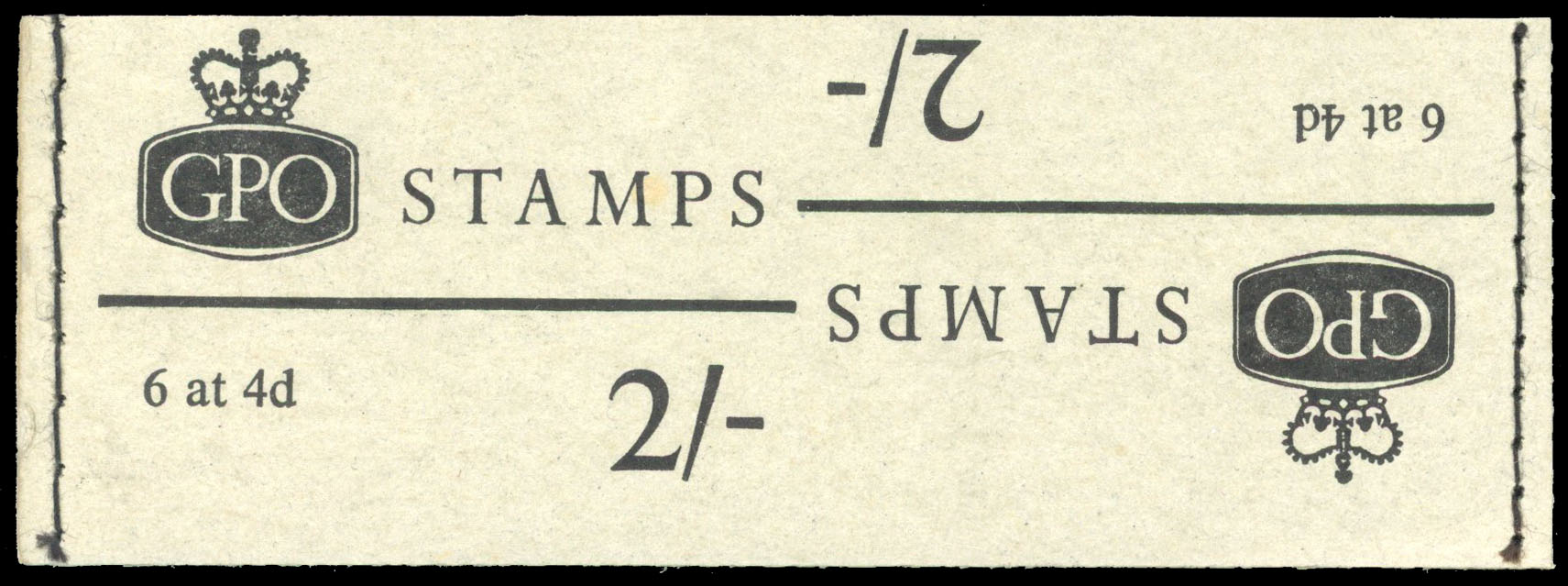 Great Britain SG NP33var tete-beche uncut booklet, no stamps 
