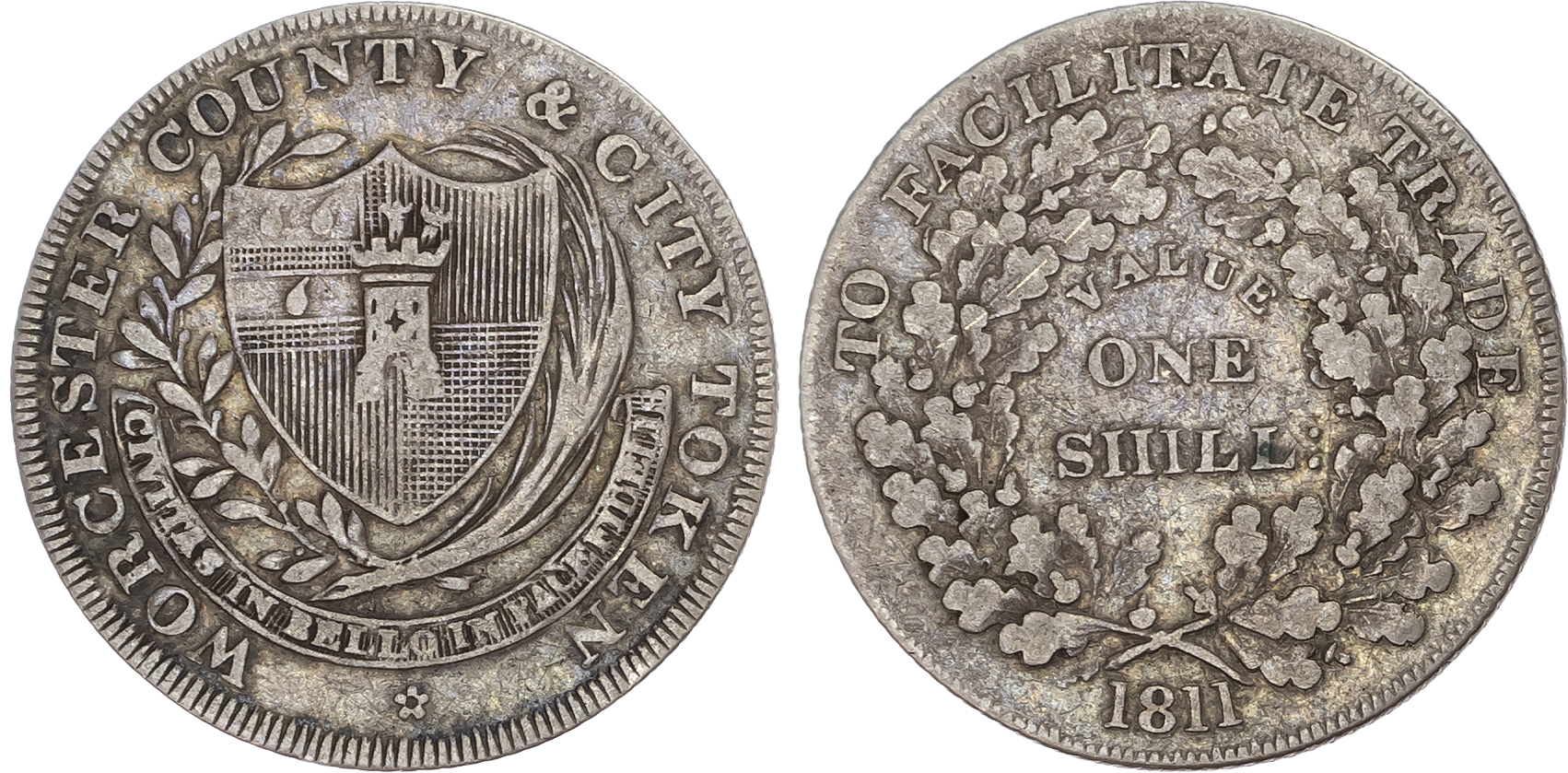 Worcestershire, County. Silver shilling, 1811. 