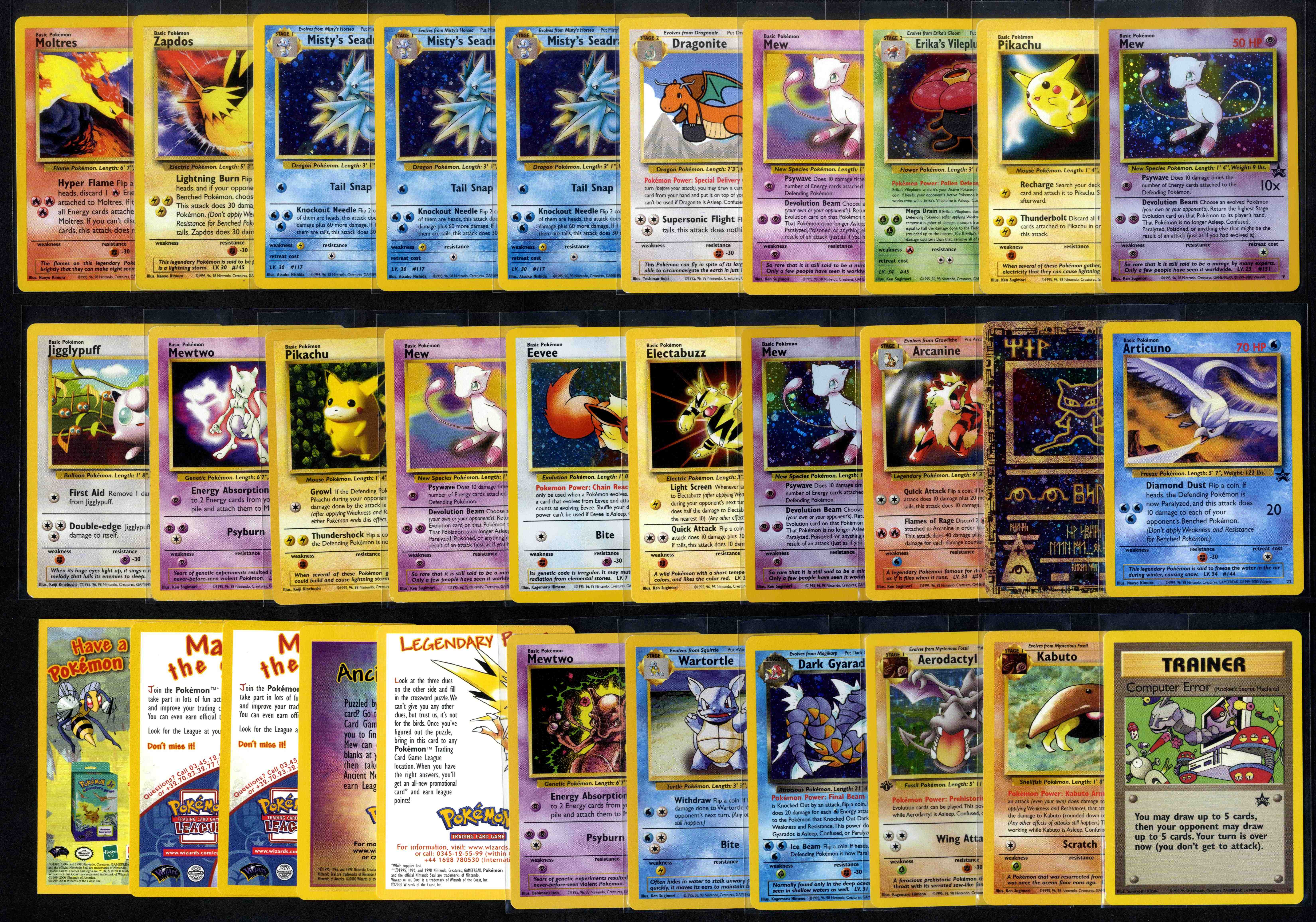 Vintage Pokemon Promotional Bundle - 25 cards + 1 Holo Gym Heroes