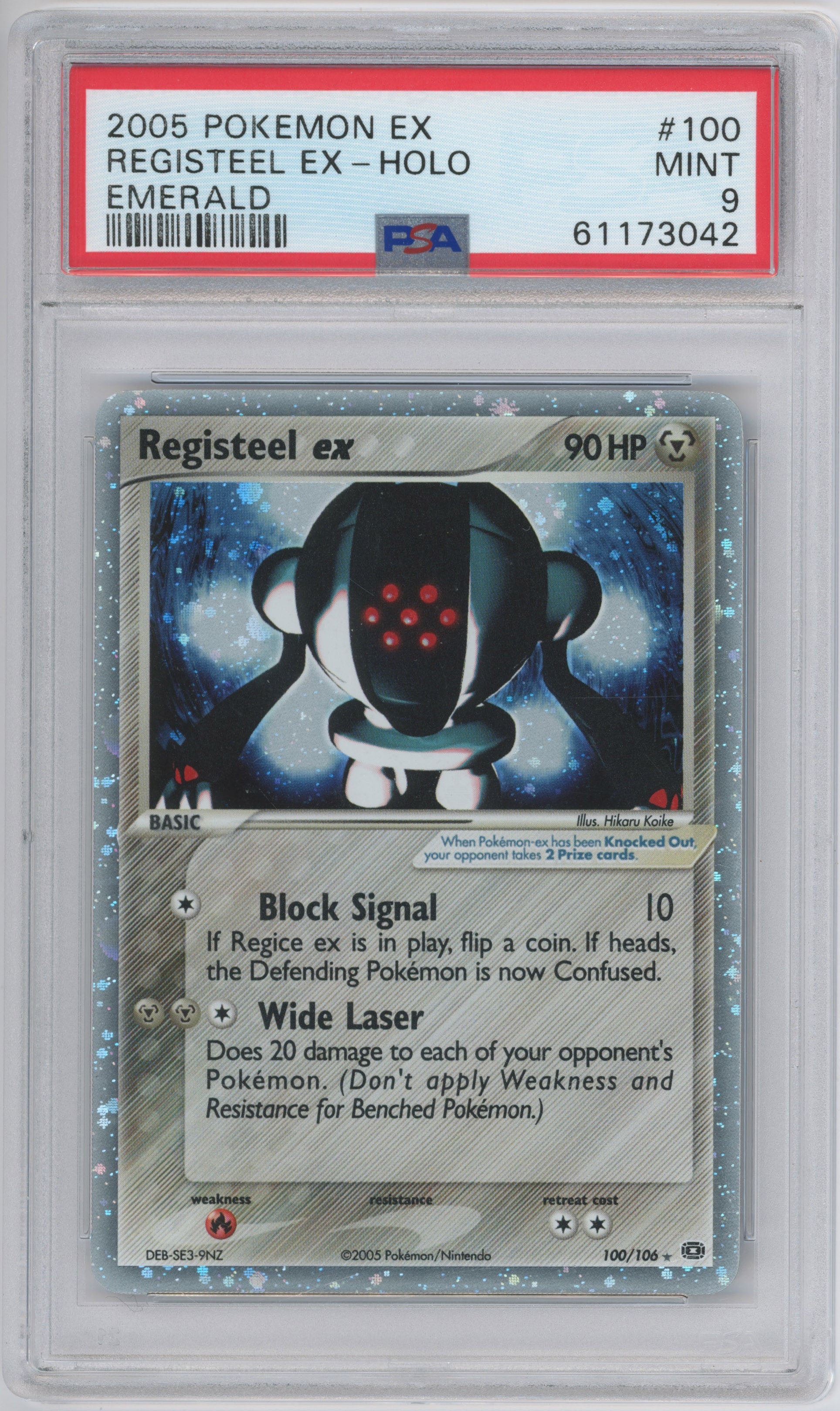 Pokémon TCG - PSA 9 Registeel EX - Ex Emerald #100