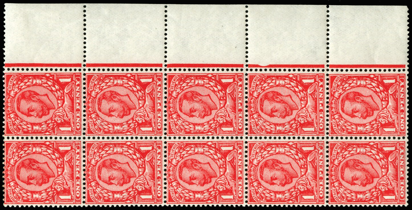 1912 1d Scarlet (Wmk. Simple Cypher, Die 2)....