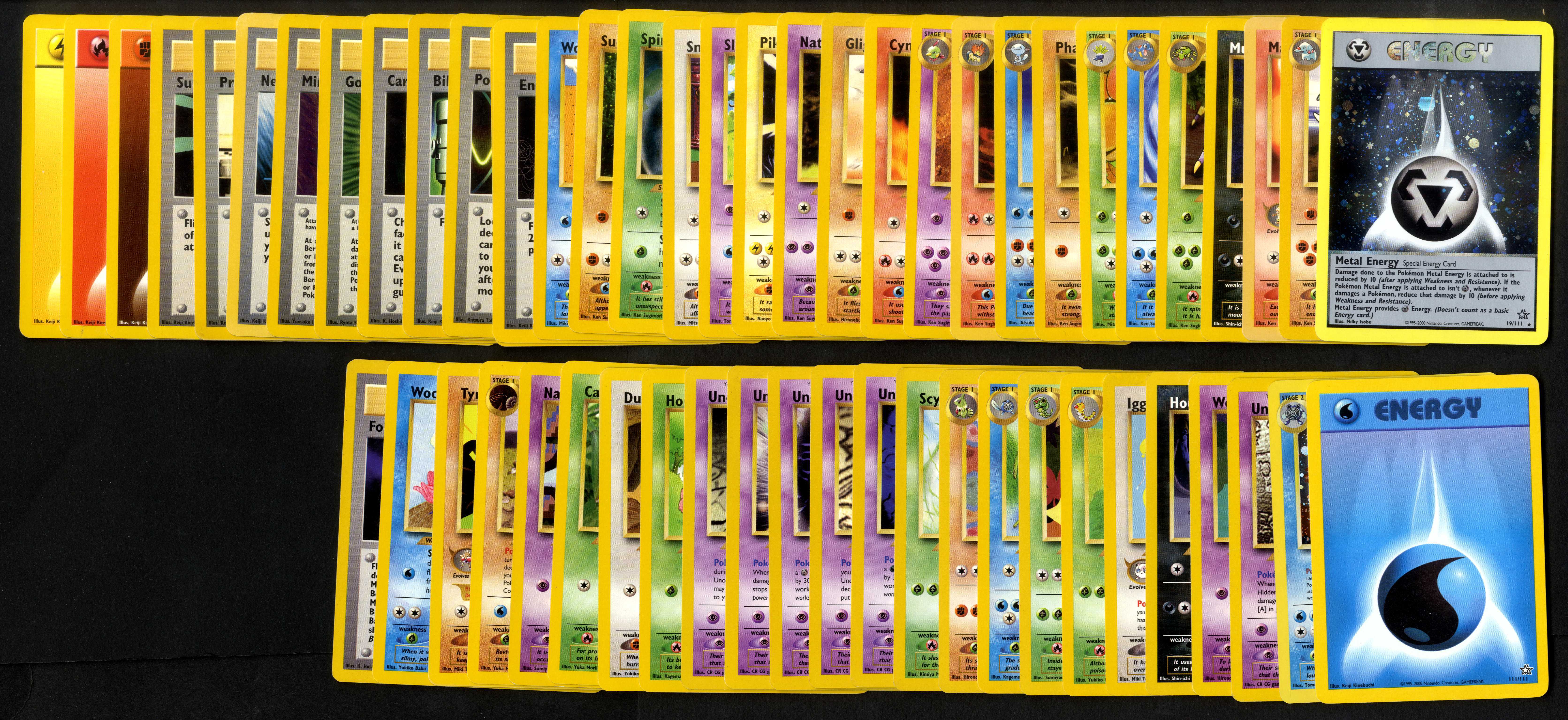 Neo Genesis & Neo Discovery - Partially Complete Sets - 2 Holos, 36 cards