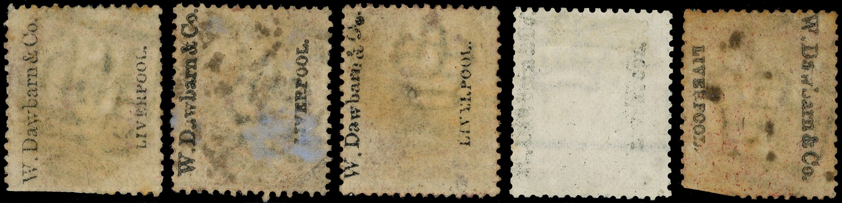 1873 Wm. Dawbarn & Co. unofficial underprint Spec. PP82-84