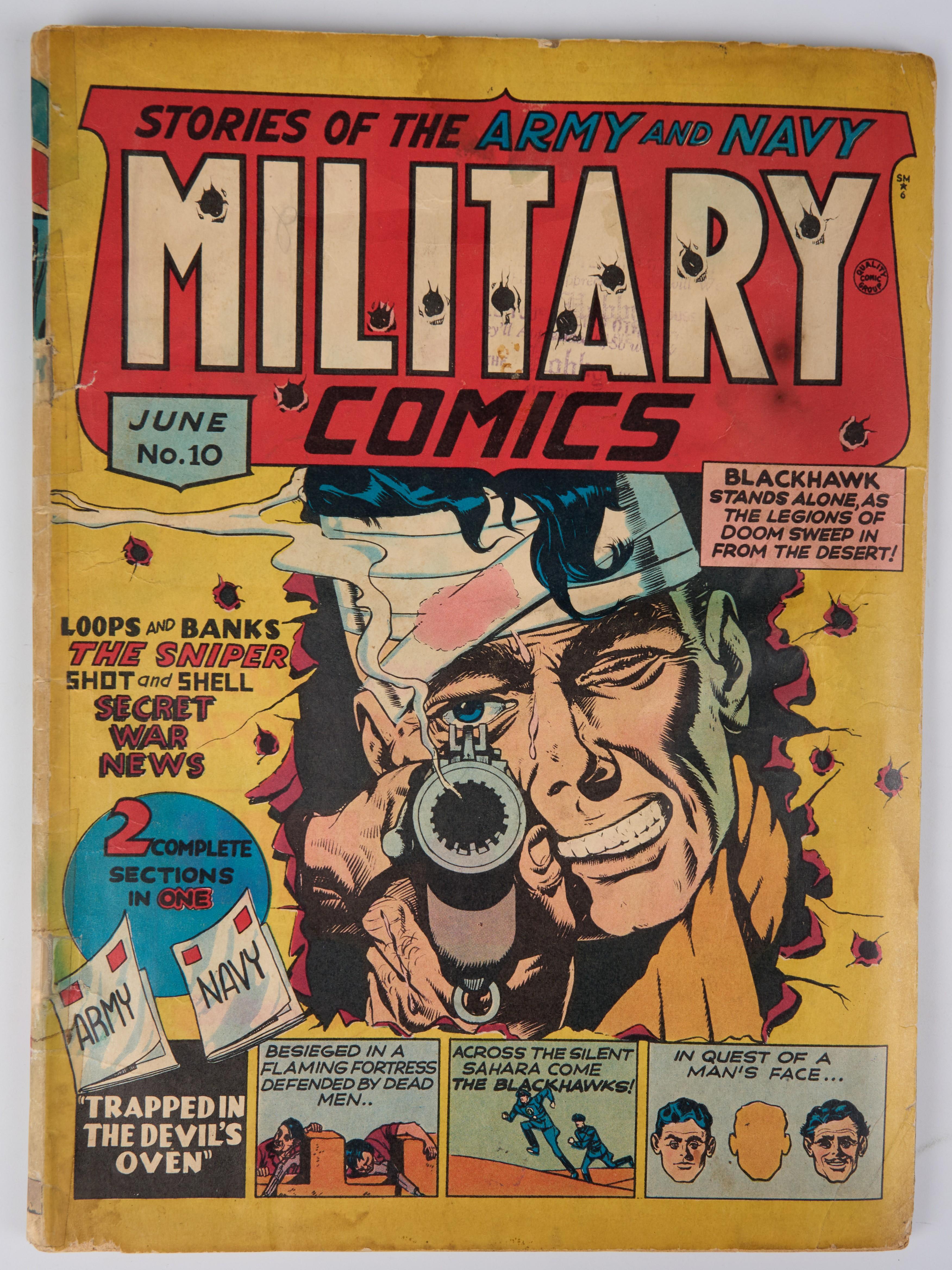Military Comics #10 Cover by Will Eisner (Quality Comics, 1942)