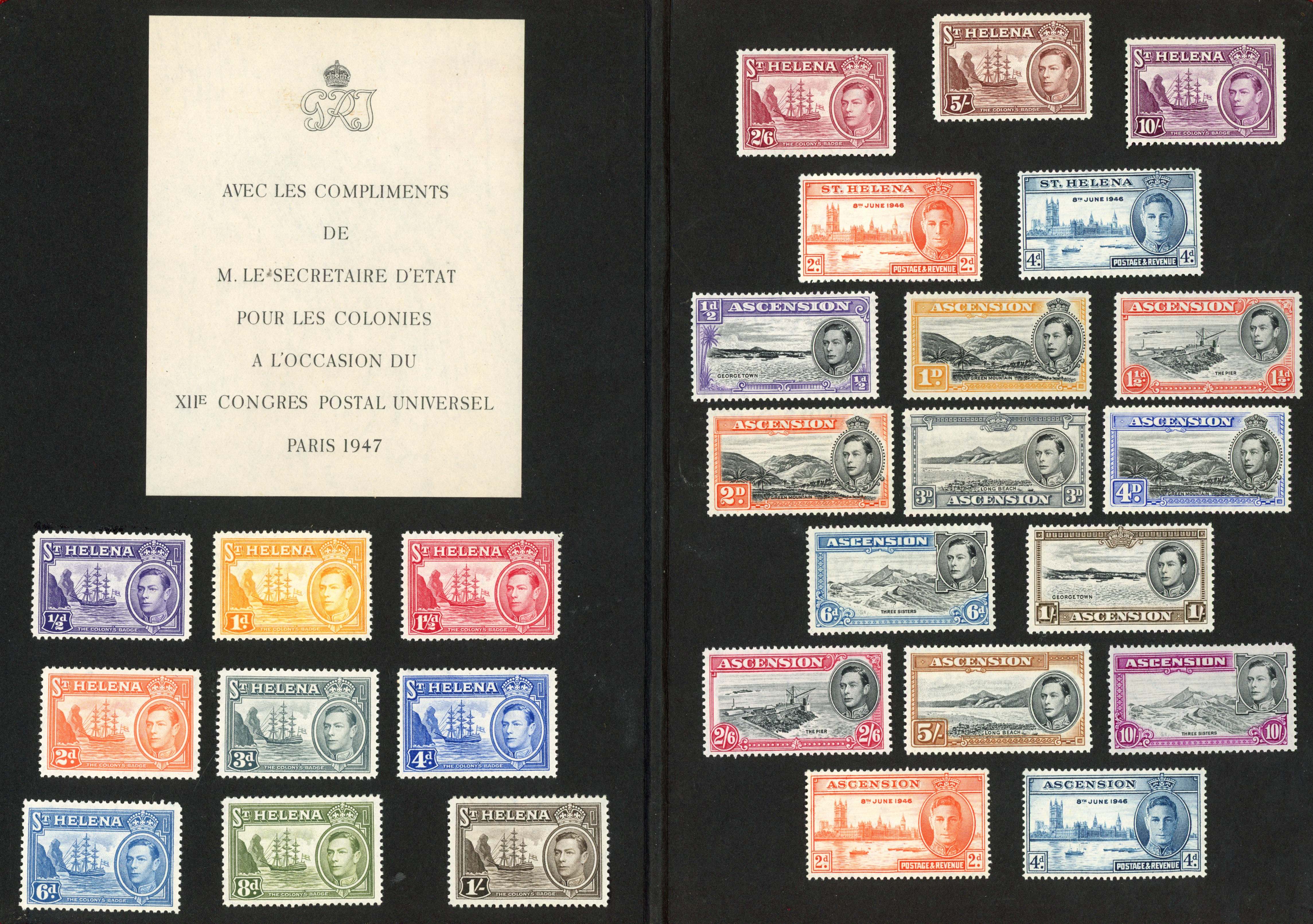 Atlantic Islands 1947 UPU book