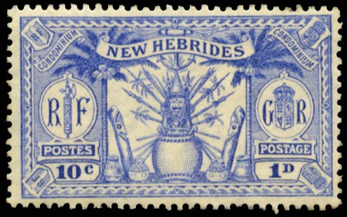 1925 1d (10c) COLOUR TRIAL in ultramarine (adopted...