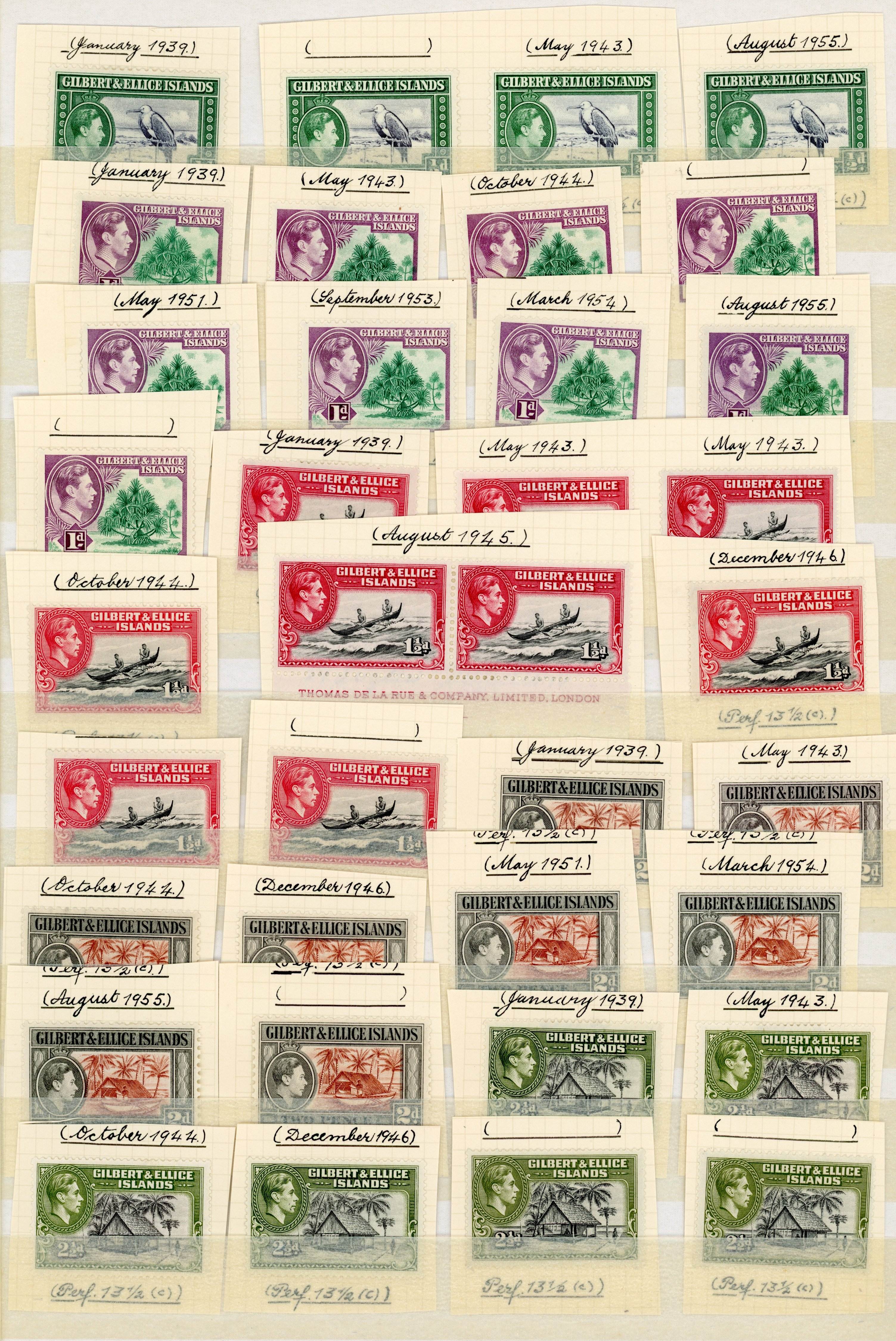 GEI SG 43-54 printings collection mint