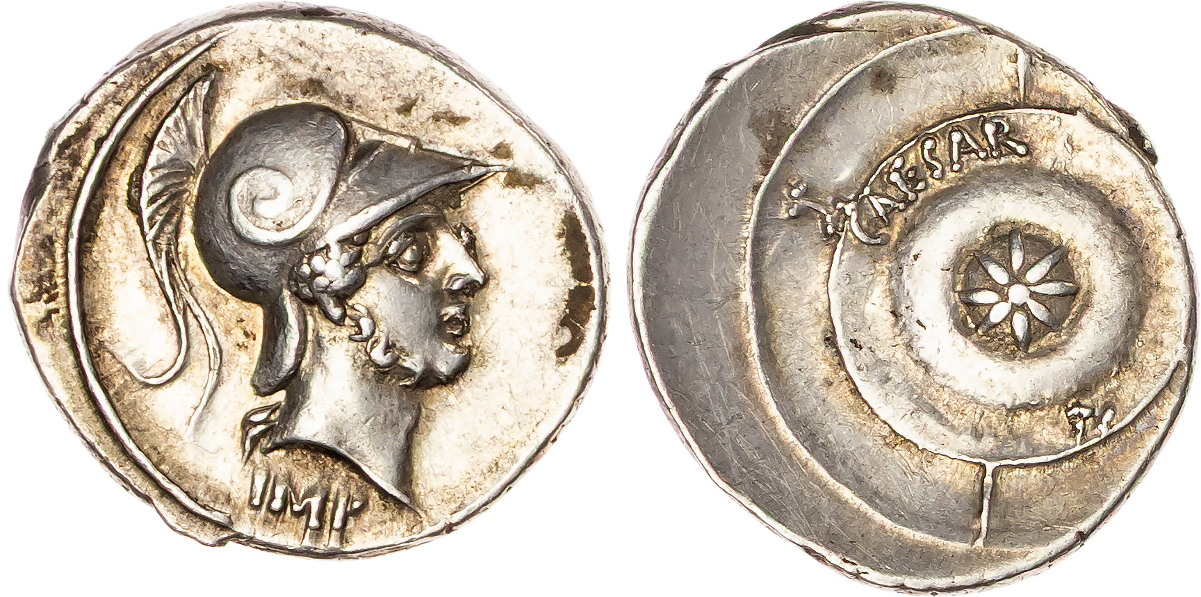 Octavian (30-29 BC) AR Denarius, Italian mint, 3.73g.