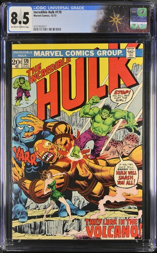 Incredible Hulk #170 CGC 8.5 Chris Claremont & Steve Englehart story (Marvel Comics, 1973) Off-white to white pages