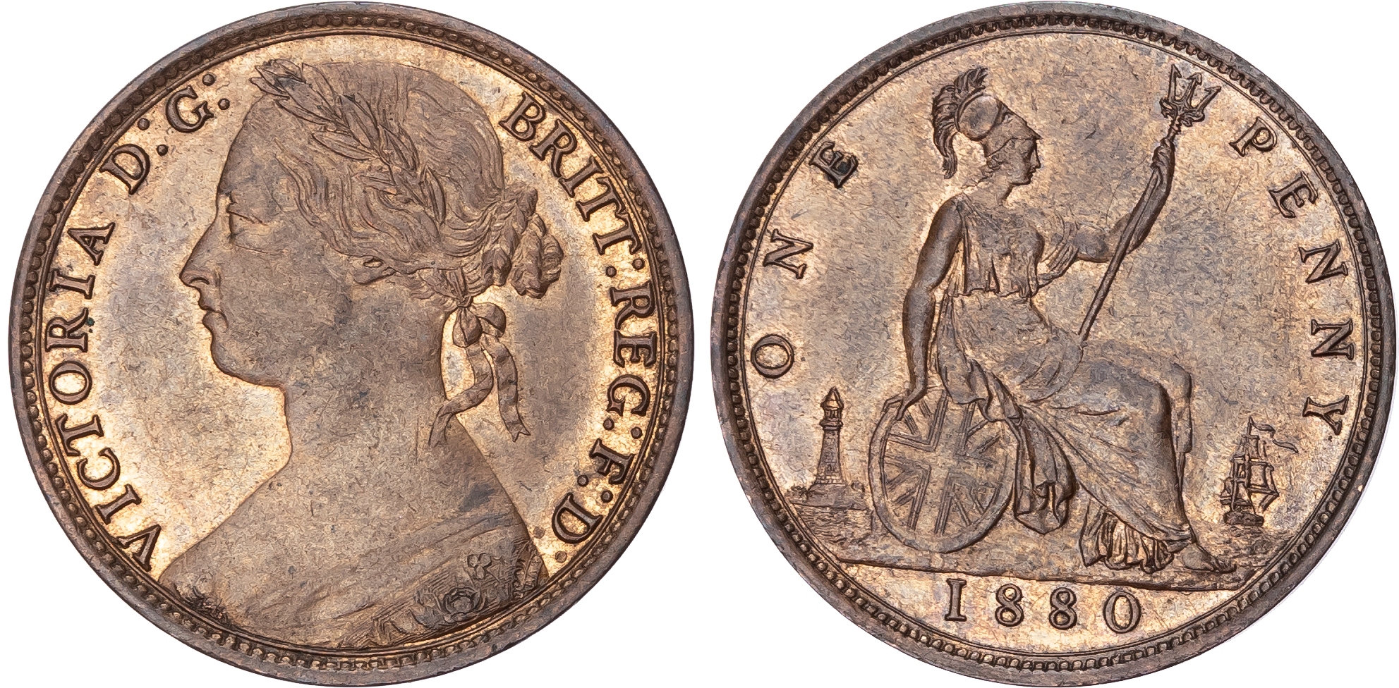 Victoria (1837-1901), Bronze Penny, 1880