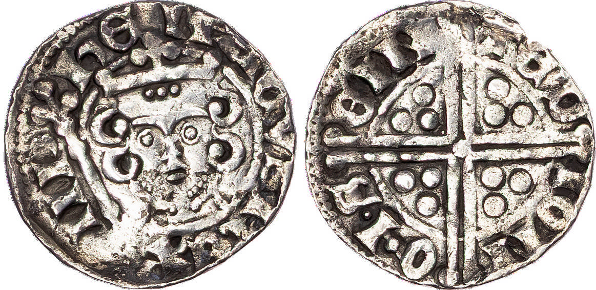 Henry III (1216-1272), AR Penny, Bury St. Edmunds Mint, Long Cross coinage, phase III, struck 1250-72.