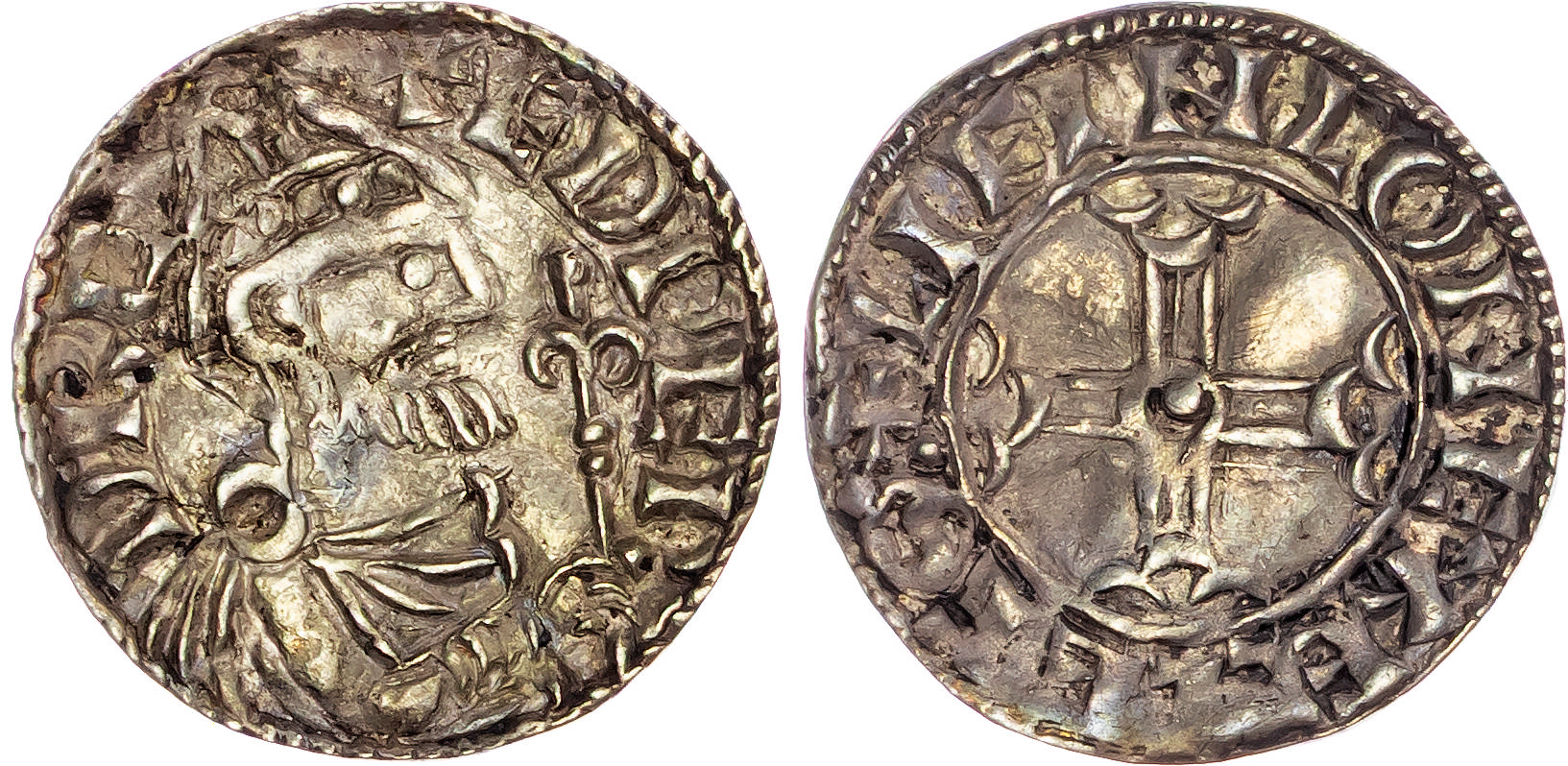 Edward the Confessor (1042-1066), AR Penny, Pointed Helmet type (1053-1056), Exeter mint, Lifinc as moneyer.