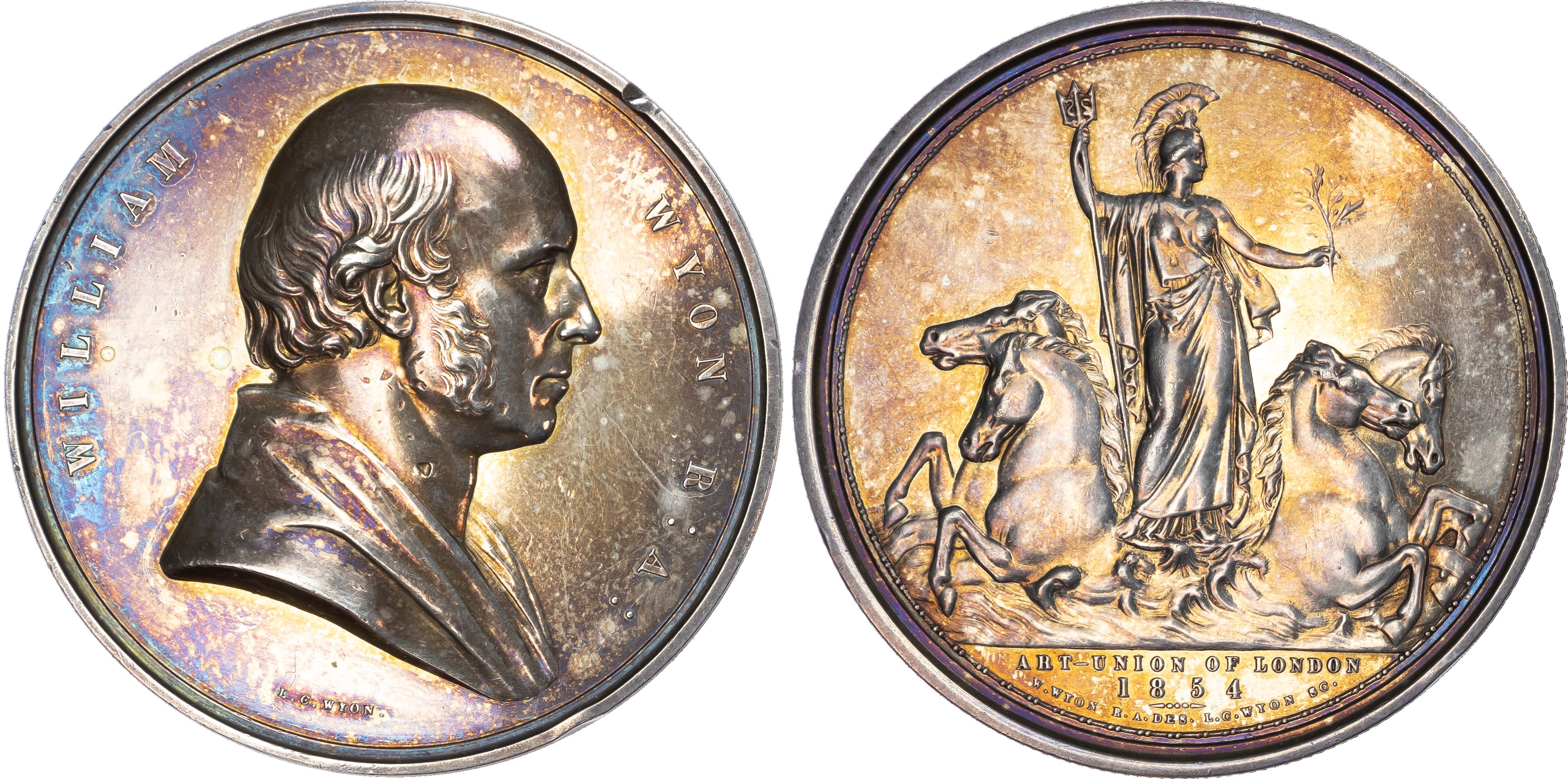 William Wyon (1795‑1851), medallist and chief engraver at the Royal Mint, silver memorial medal