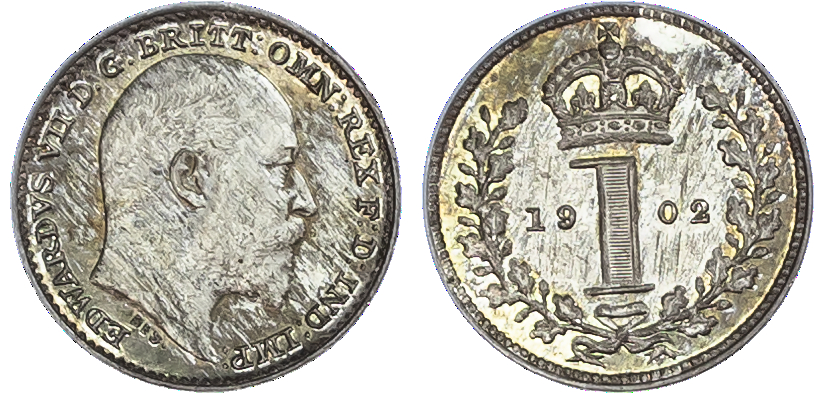 Edward VII (1901-10), Maundy Set, Matte Proof, 1902