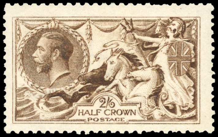 1915 2s6d Brown. Fine unmounted o.g. example printed by DLR.