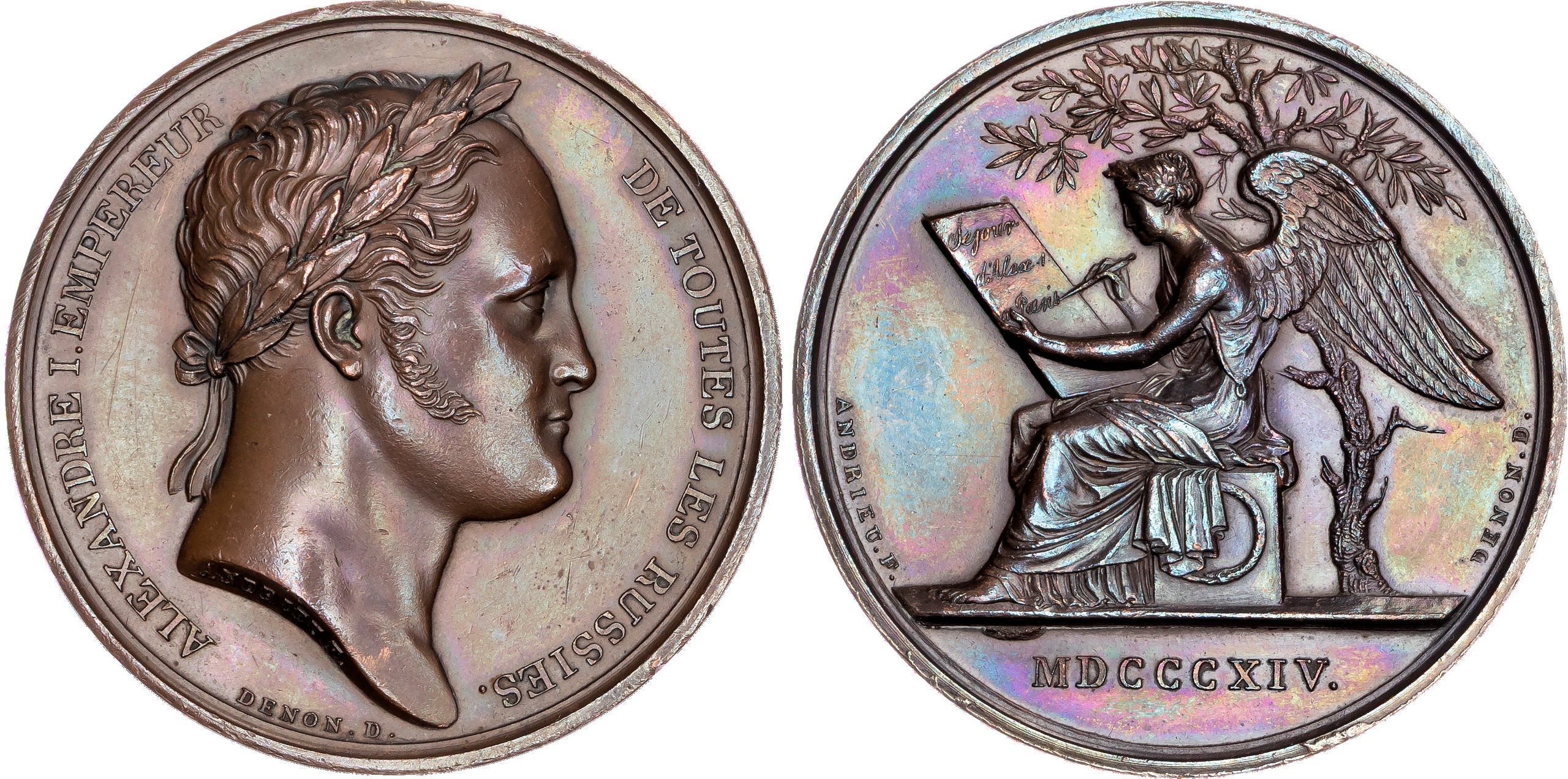 France. Louis XVIII (Restored) 1814-1824, Tsar Alexander I of Russia Visits Paris.