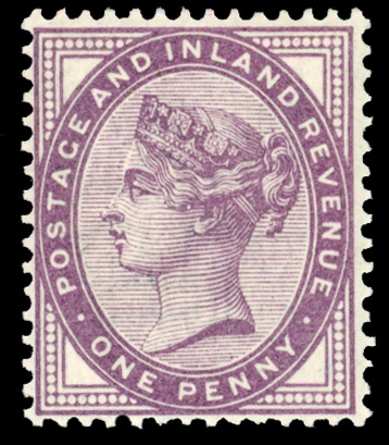 1881 1d lilac die II (16 dots) with “PEARS SOAP” advertisement on back in blue. Fine unmounted o.g. 172/174/Spec. K8l. 