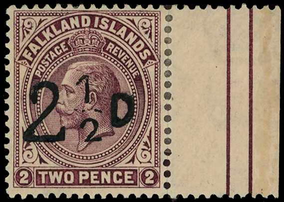 1928 2½d on 2d purple-brown South...