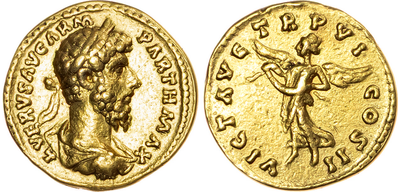 Lucius Verus (AD 161-169) AV Aureus, Rome, AD 166, 7.18g.