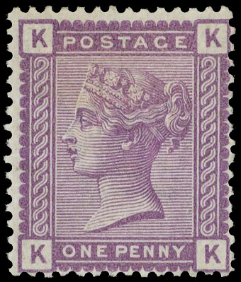 1880 1d Venetian red colour trial. Very fine example lettered KK, printed in purple on Crown watermarked gummed white pa…