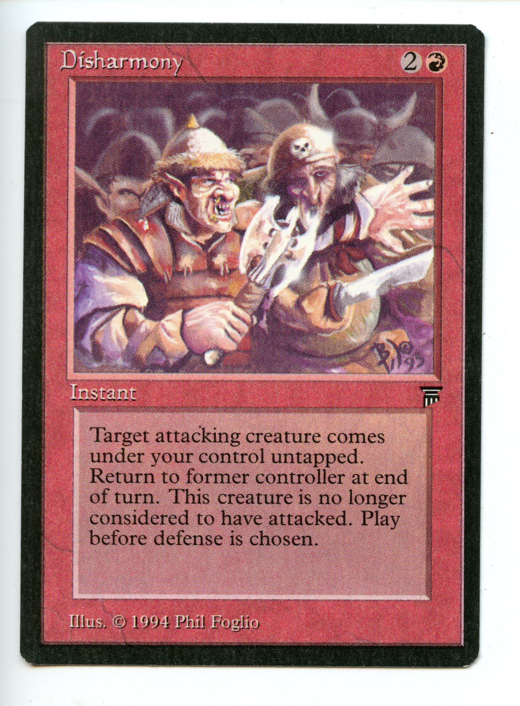 Magic the Gathering - Disharmony   - Legends - Lightly Played