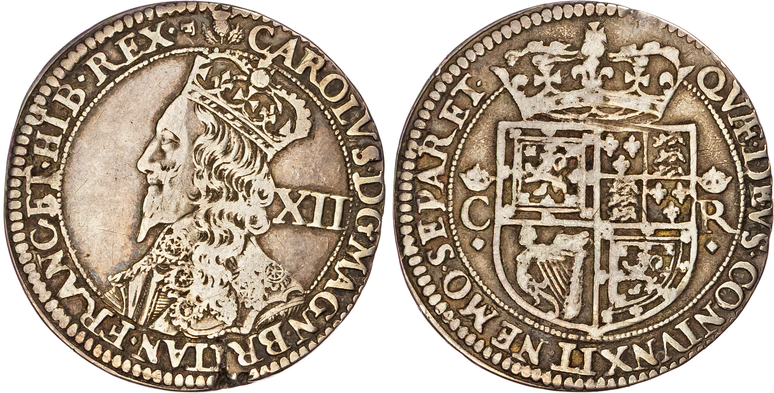 Scotland, Charles I (1625-1649), AR Twelve Shillings, Type IV (Falconer’s Second Issue), mm. thistle. 