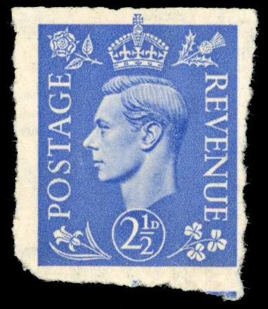 GB 1941-42 2½d imperforate single mint