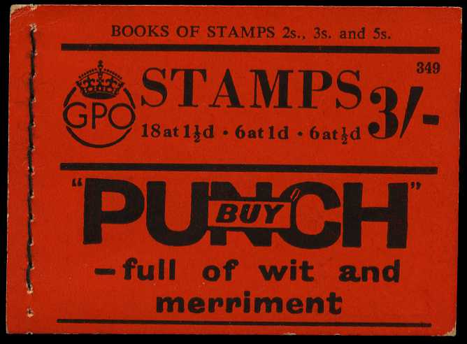 1938 (August) 3/- booklet (#349), perfs...