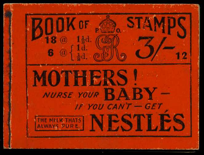 1919 (July) 3/- booklet (#12), mixed...