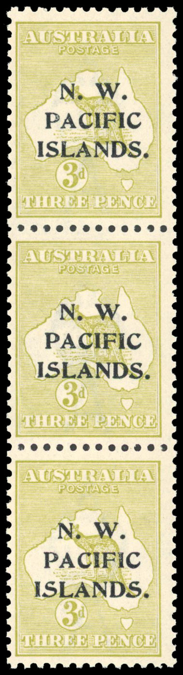 New Guinea 1915-16 3d die I and II se-tenant