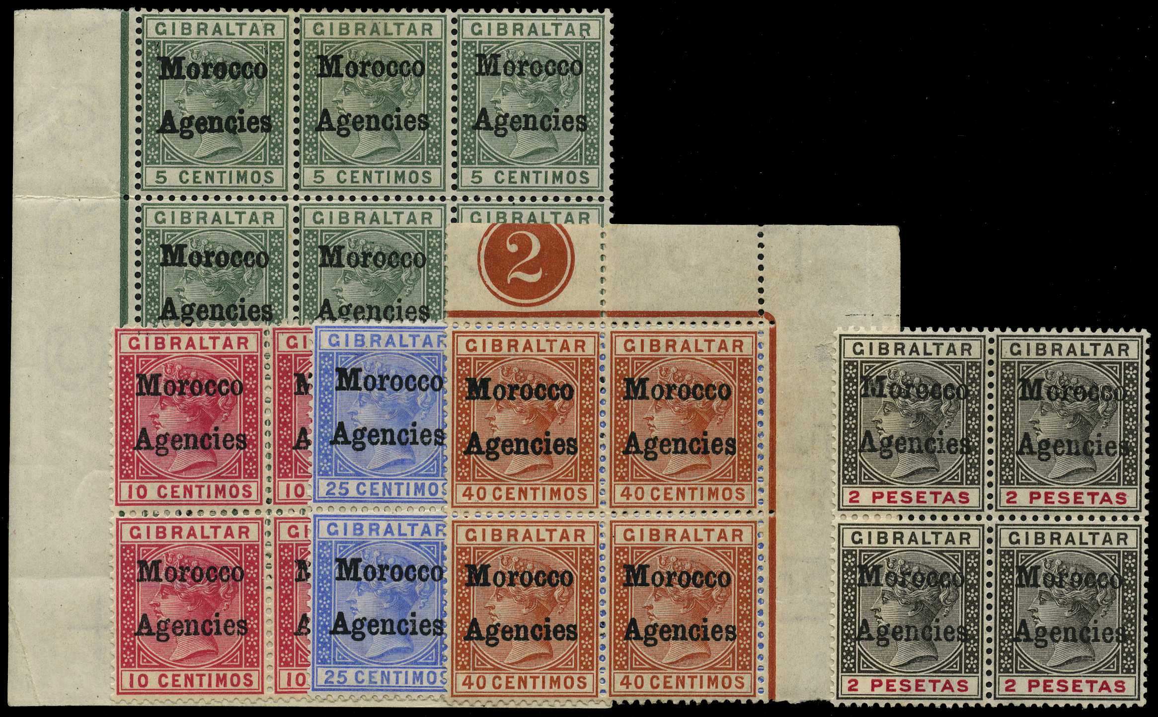 1898 'local overprint' values in mint blocks....