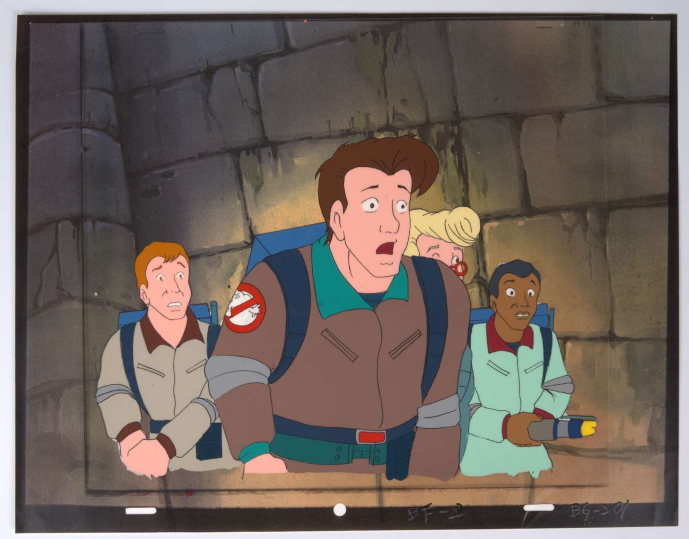 The Real Ghostbusters Original Egon, Peter, Ray and Winston Production Cel (DIC Animation, 1986-1991) Total 2